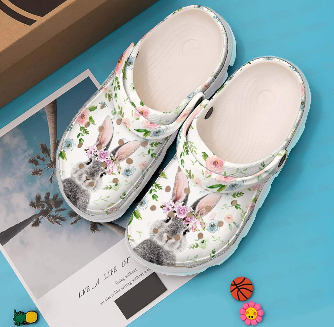 Rabbit Personalized Clog, Custom Name, Text, Color, Number Fashion Style For Women, Men, Kid, Print 3D Baby Rabbit