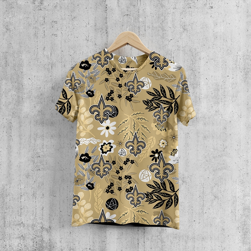 New Orleans Saints Aloha Hawaiian T-Shirt