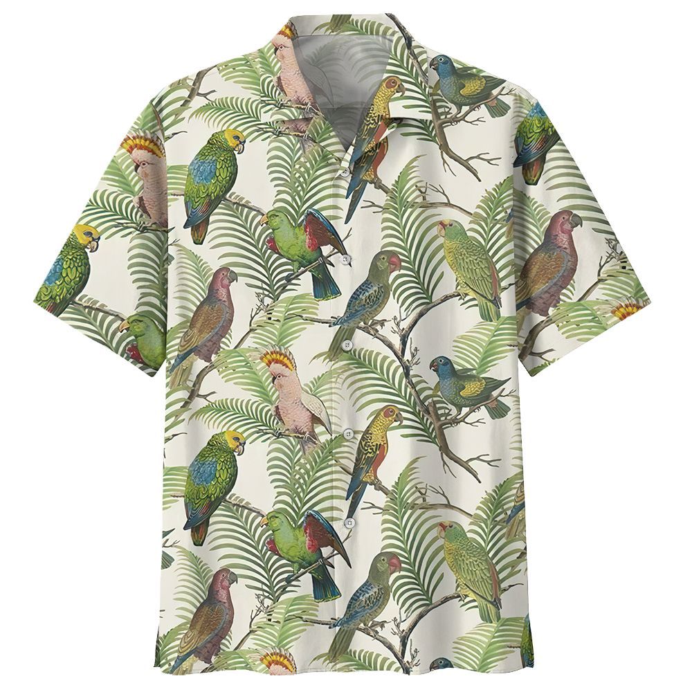 Parrot Green Amazing Design Unisex Hawaii Shirt For Men And Women Ha1154