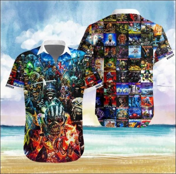 Iron Maiden Hawaii Casual Shirt 196 Ha52328