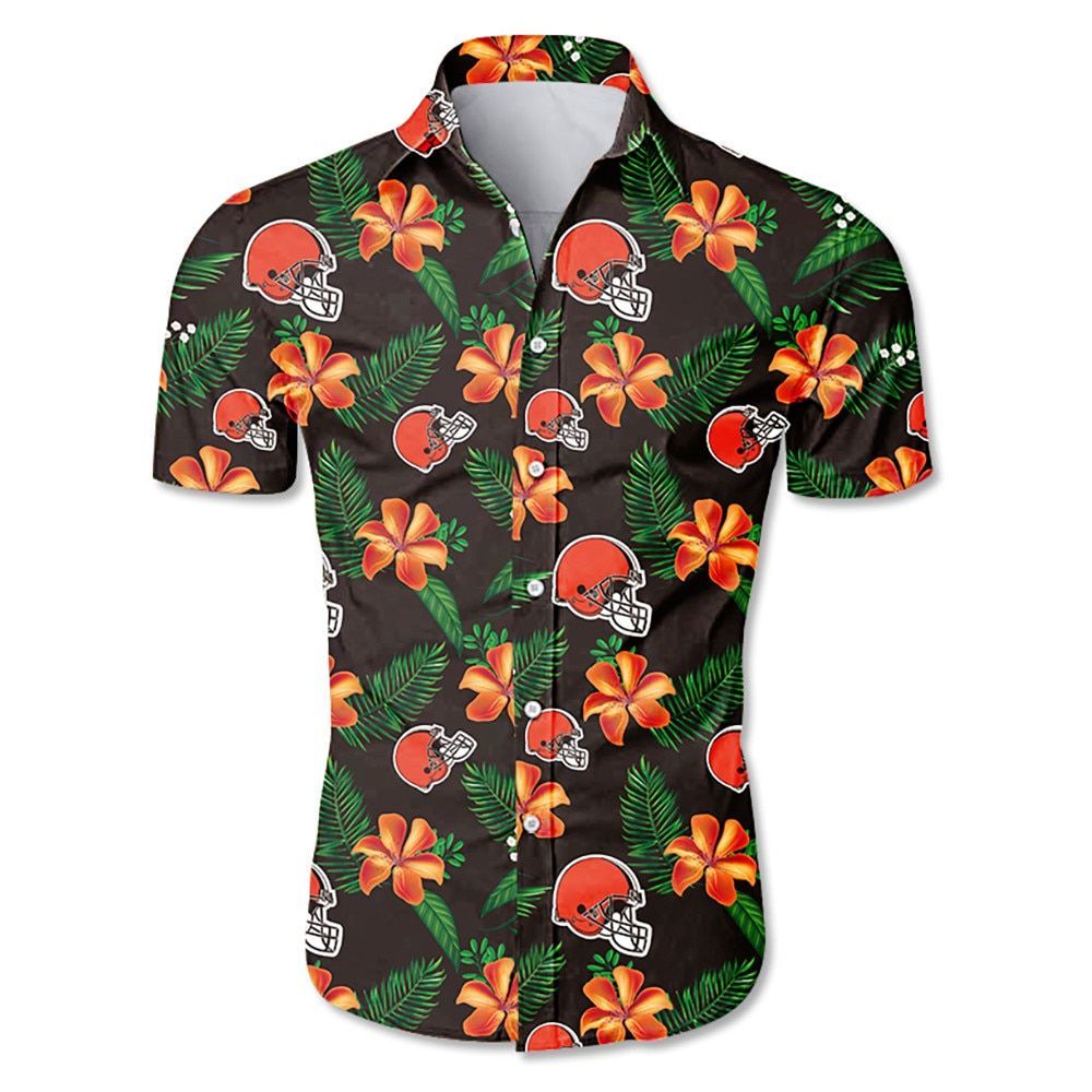 Cleveland Browns Hawaii Shirt Short Sleeve For Summer Ha73023