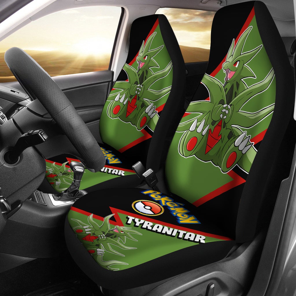 Tyranitar Car Seat Covers Custom Anime Pokemon Car Accessories