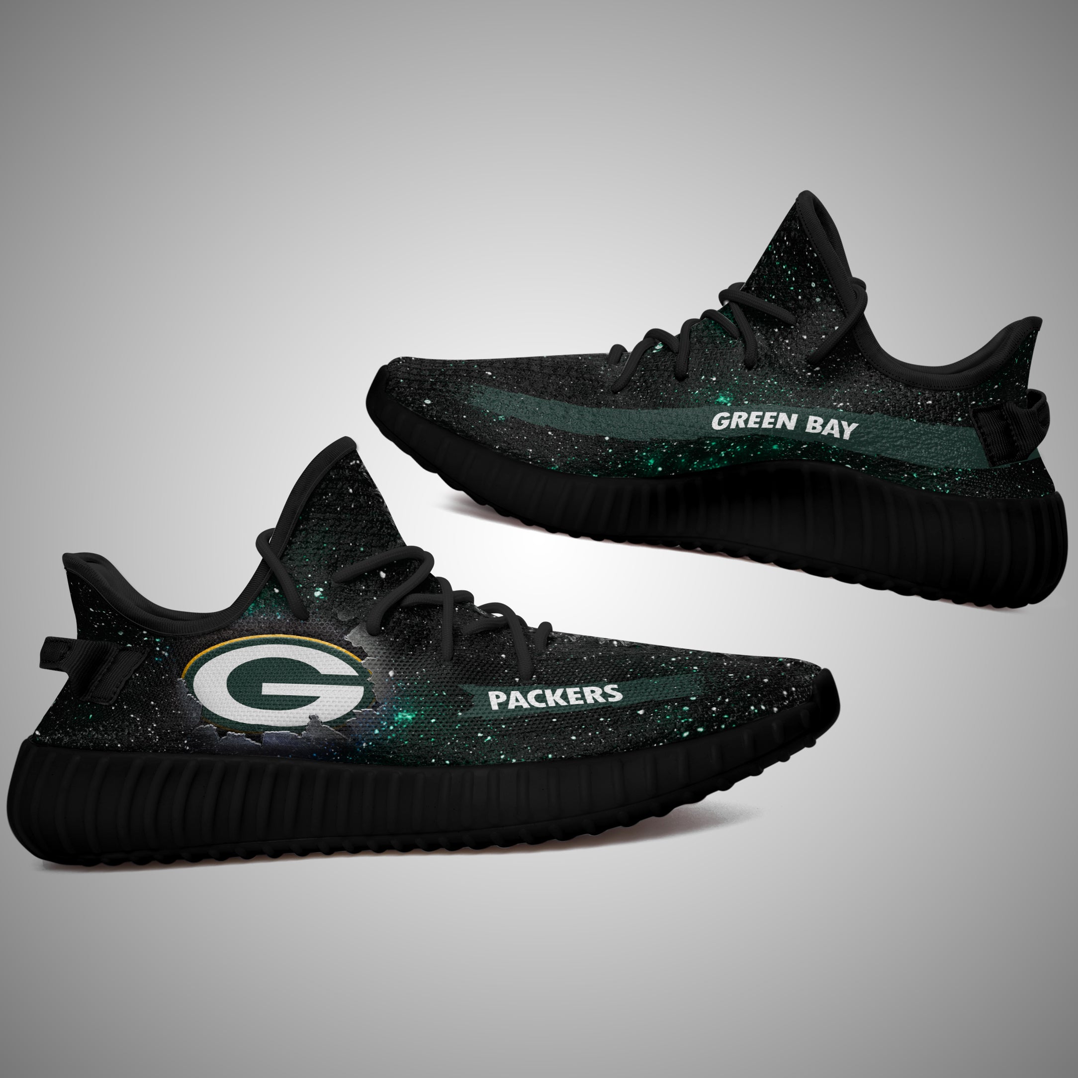 Art Scratch Mystery Green Bay Packers Yeezy Shoes