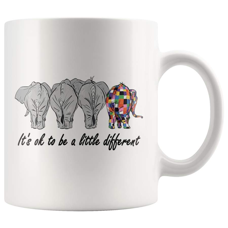 It’s Ok To Be A Little Different, Elephant Design Mug TL 11oz