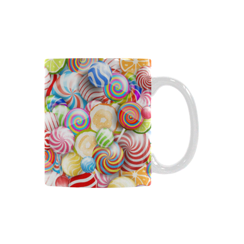 Candy Lollipop Pattern Classical White Mug (FulFilled In US)