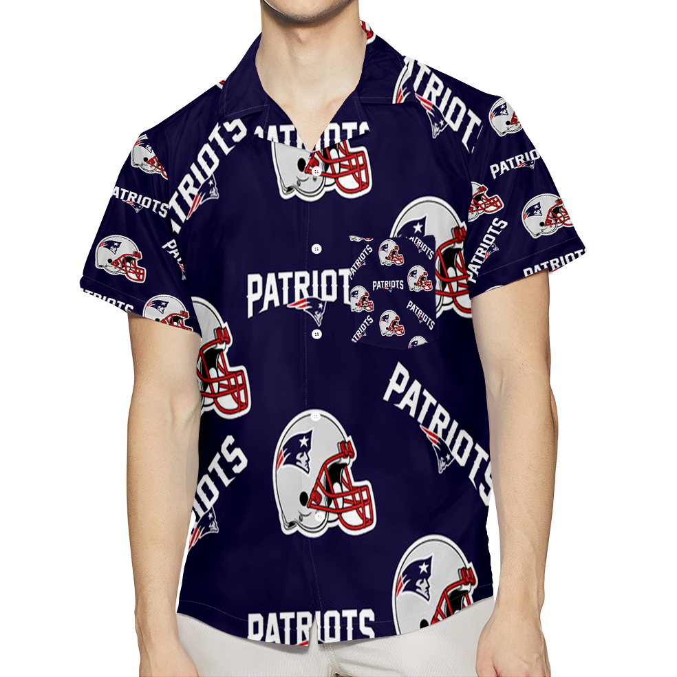 New England Patriots14 3D All Over Print Summer Beach Hawaiian Shirt With Pocket