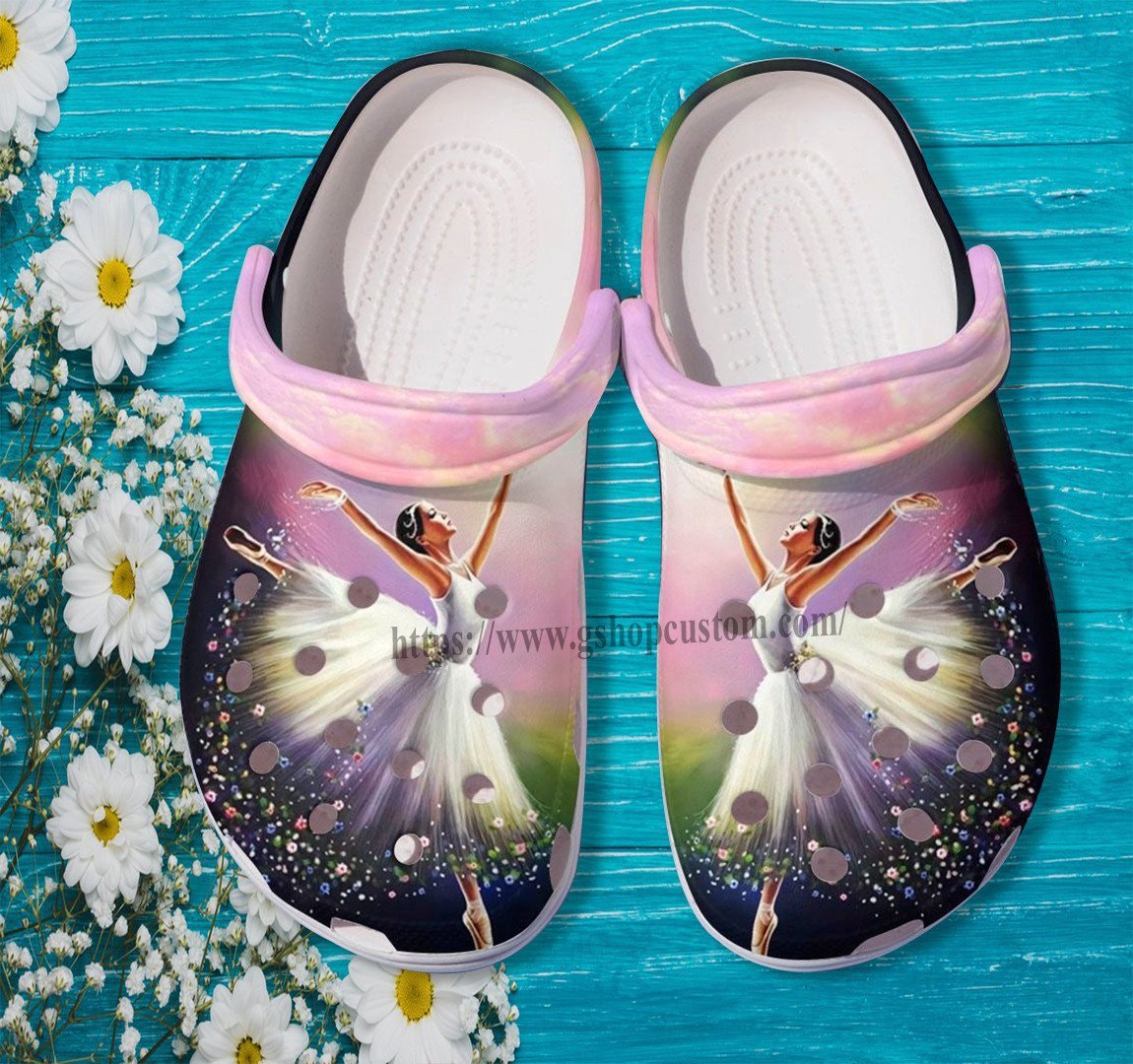 Ballet Black Queen Crocs Shoes Gift Daughter Girl- Ballet Girl Shoes ...