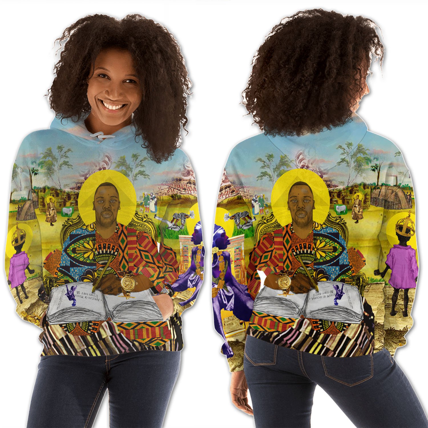 African American Hoodies Pretty Black Afro Lady African American Clothing