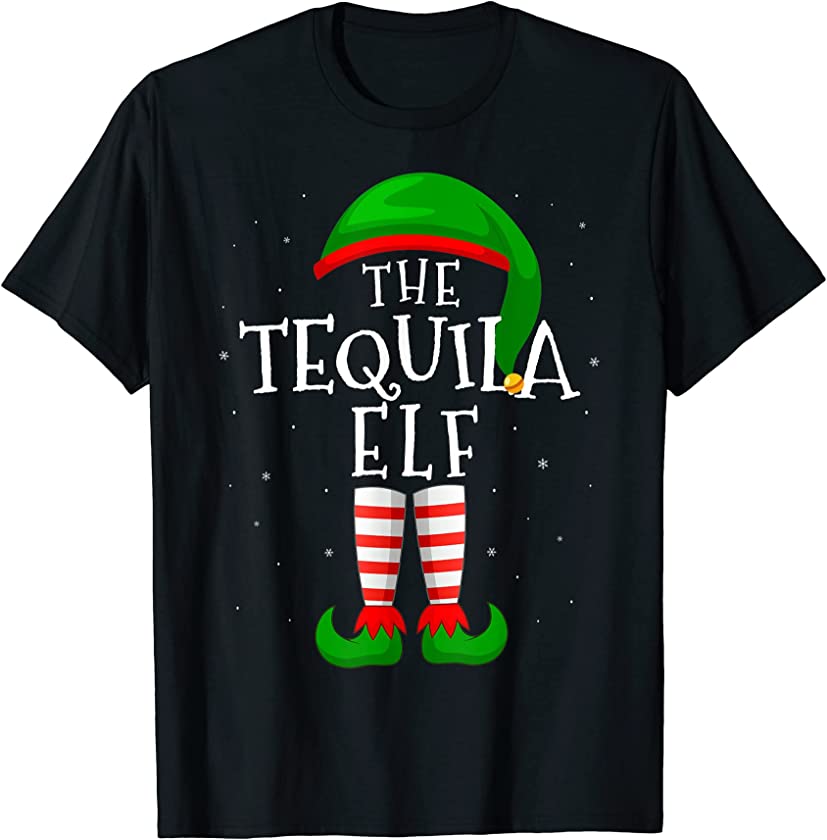 The Tequila Elf Funny Matching Family Group Christmas T-Shirt