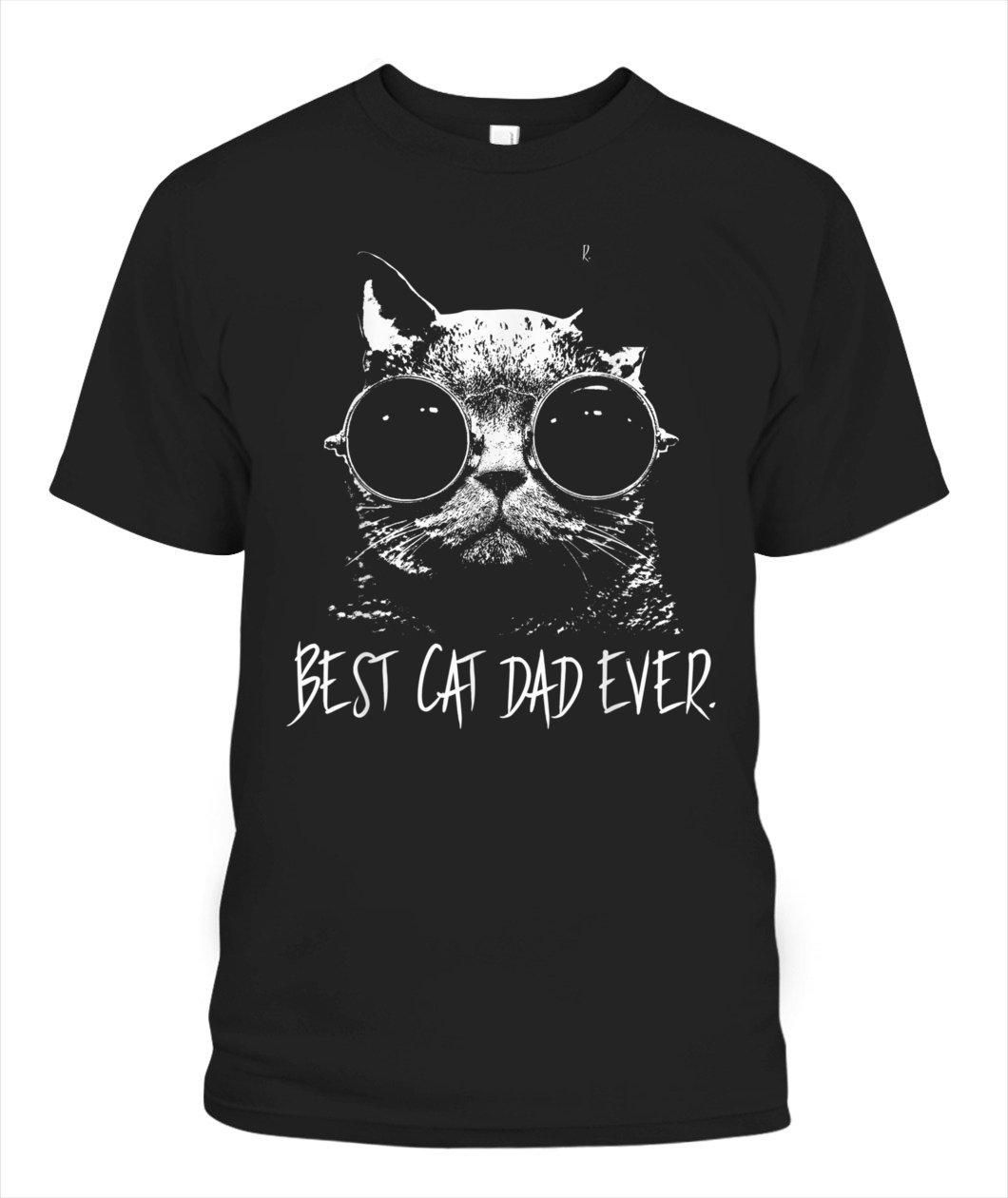 Best Cat Dad Ever Vintage Retro Unisex T Shirt  H1459