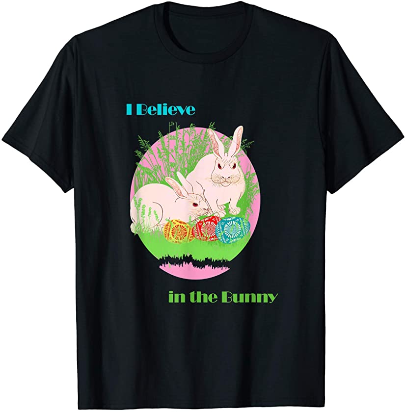 Believe in the Bunny Rabbits in Easter Eggs Japanese Art T-Shirt