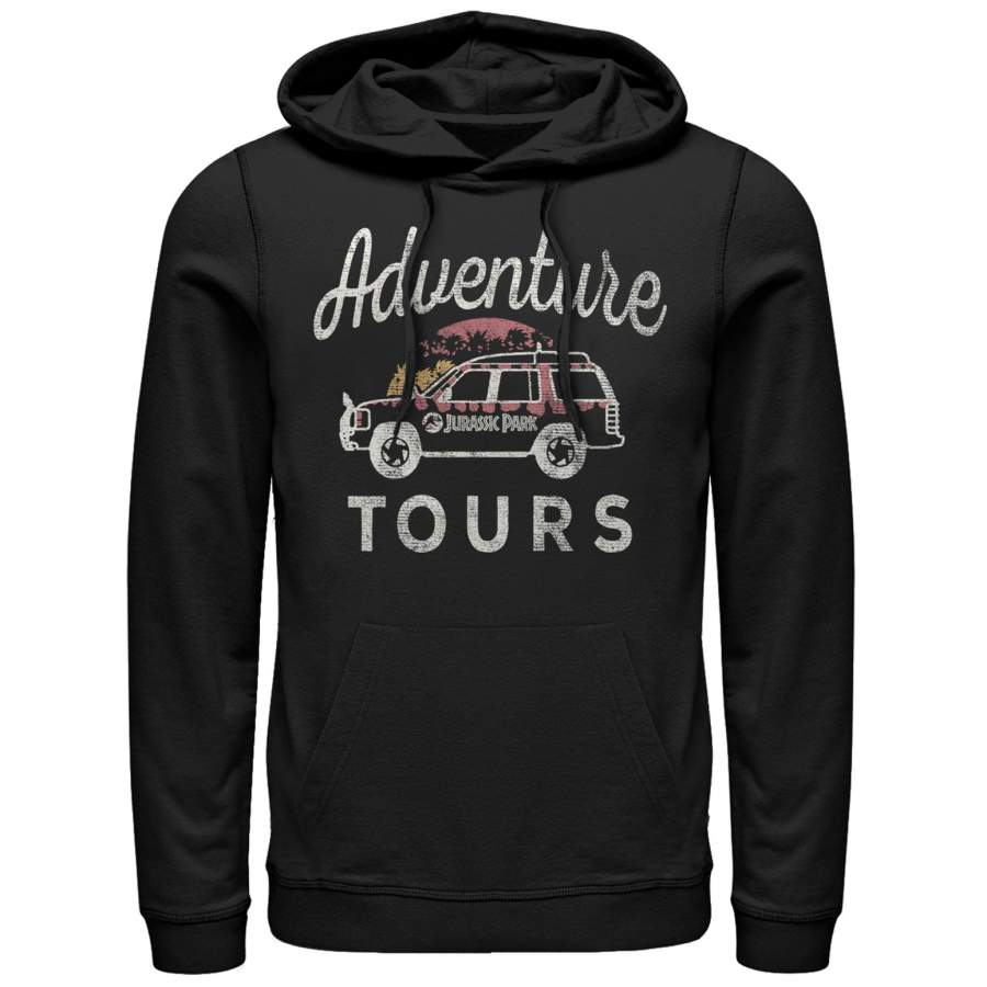 Jurassic Park Men’s Adventure Car Tours  Lightweight Hoodie