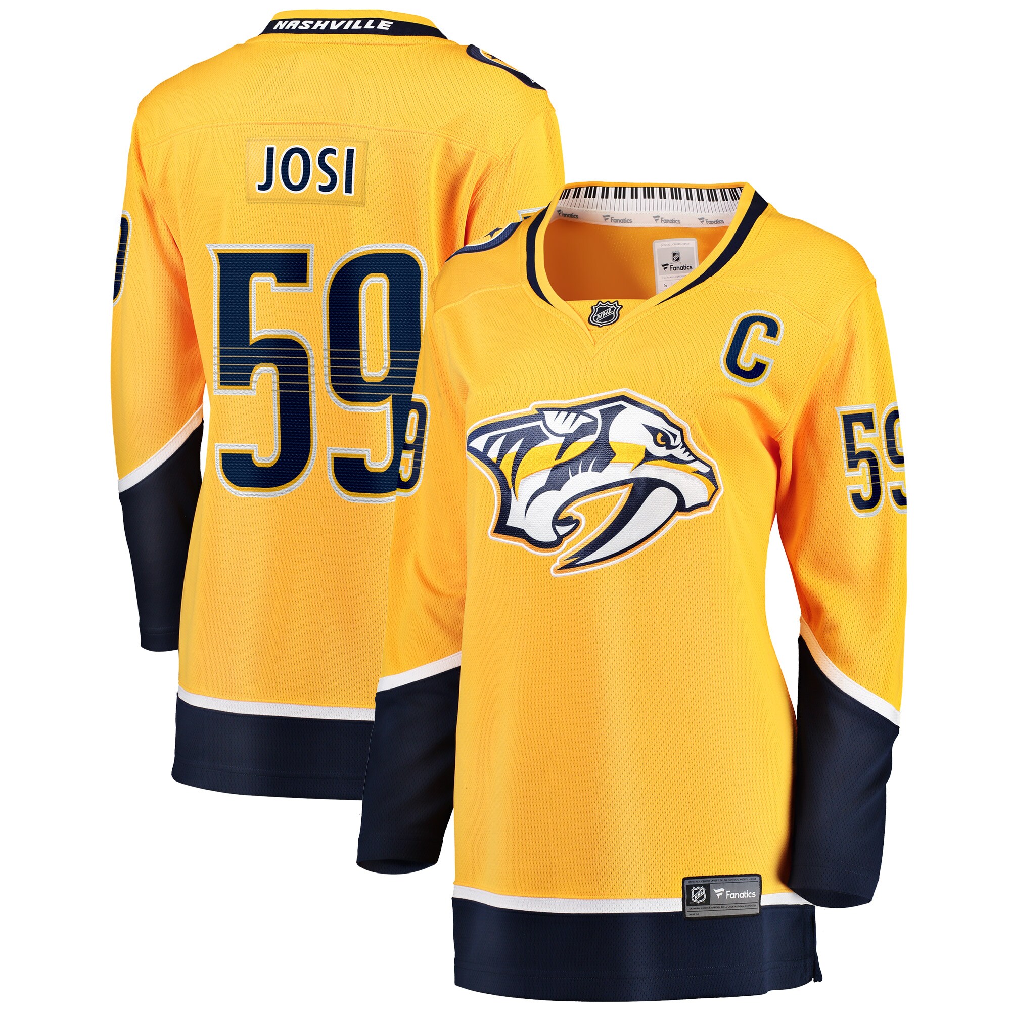 Women's Nashville Predators Roman Josi Gold Premier Breakaway Player Jersey