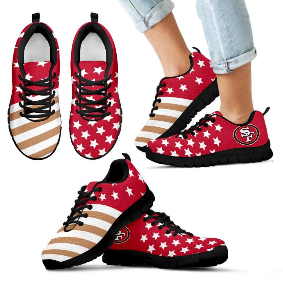 America Flag Full Stars Stripes San Francisco 49ers Sneakers