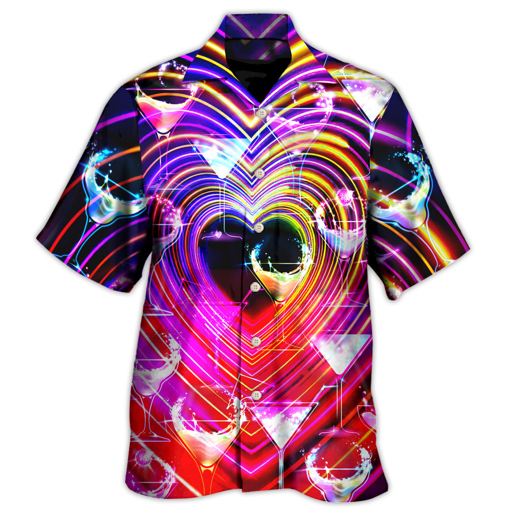 Cocktail Party Romantic Sweet Heart Neon Light Hawaii Shirt Ha13071