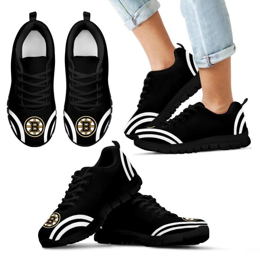 Lovely Curves Stunning Logo Icon Boston Bruins Sneakers