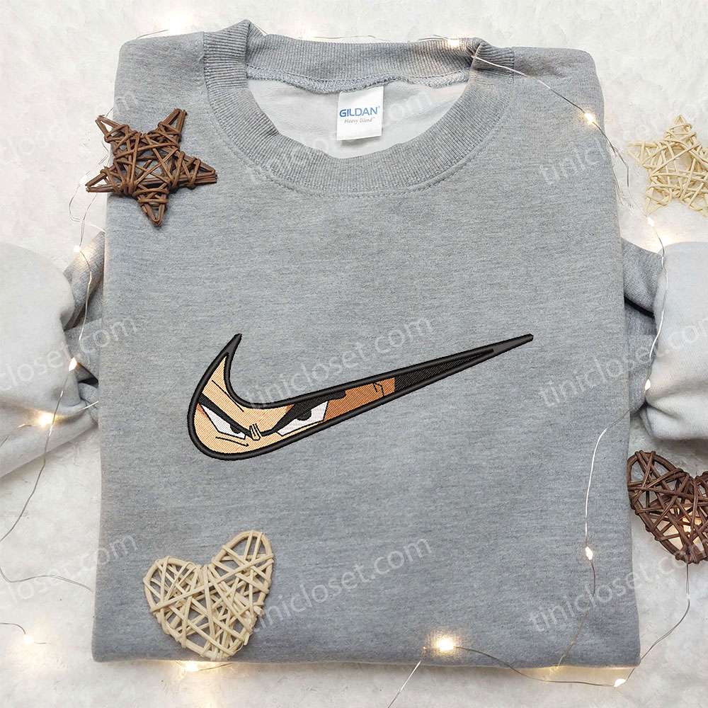 Vegeta x Nike Swoosh Anime Embroidered Hoodie, Dragon Ball Embroidered Shirt, Nike Inspired Embroidered Shirt – Small Gifts Great Love