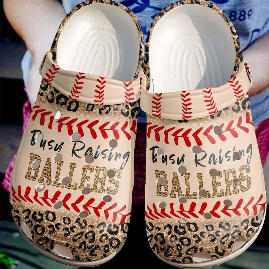 Busy Raising Ballers Shoes Crocss For Batter-Funny Baseball Shoes Crocbland Clog  For Mens And Womens