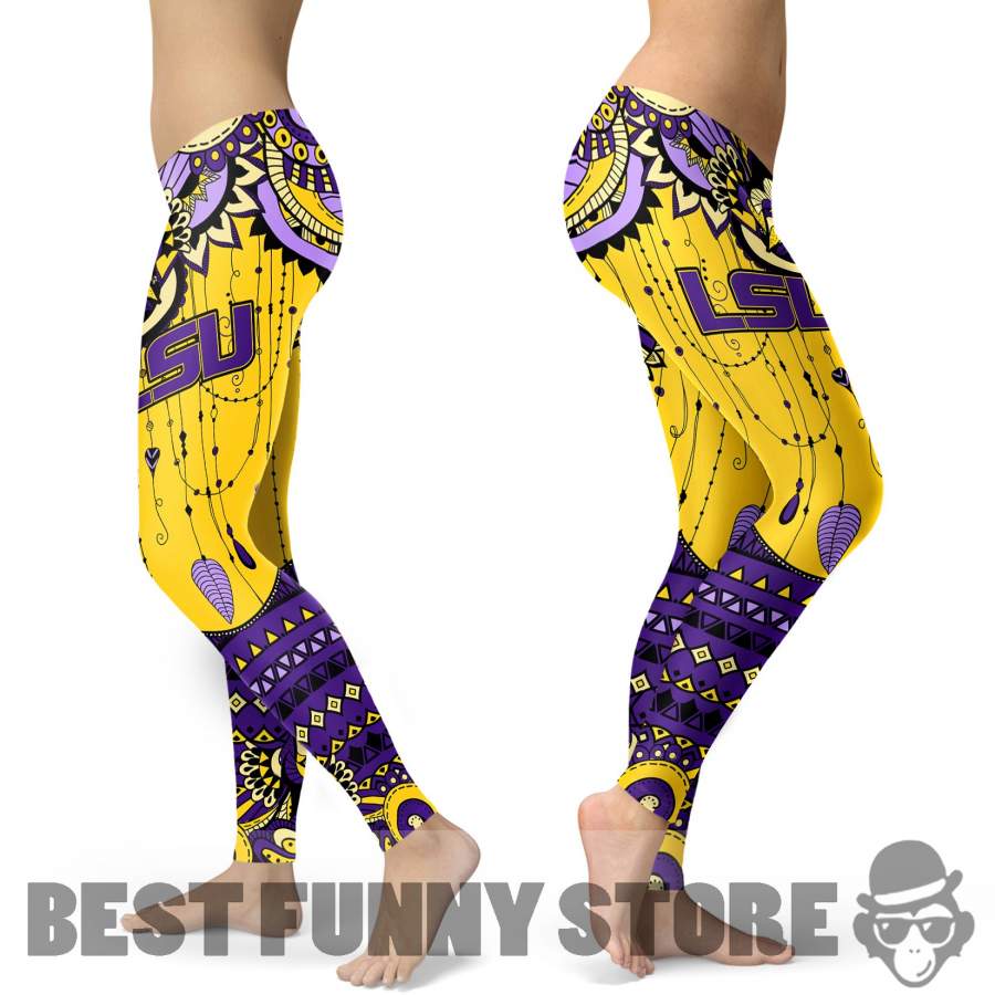 Simple Boho LSU Tigers Leggings