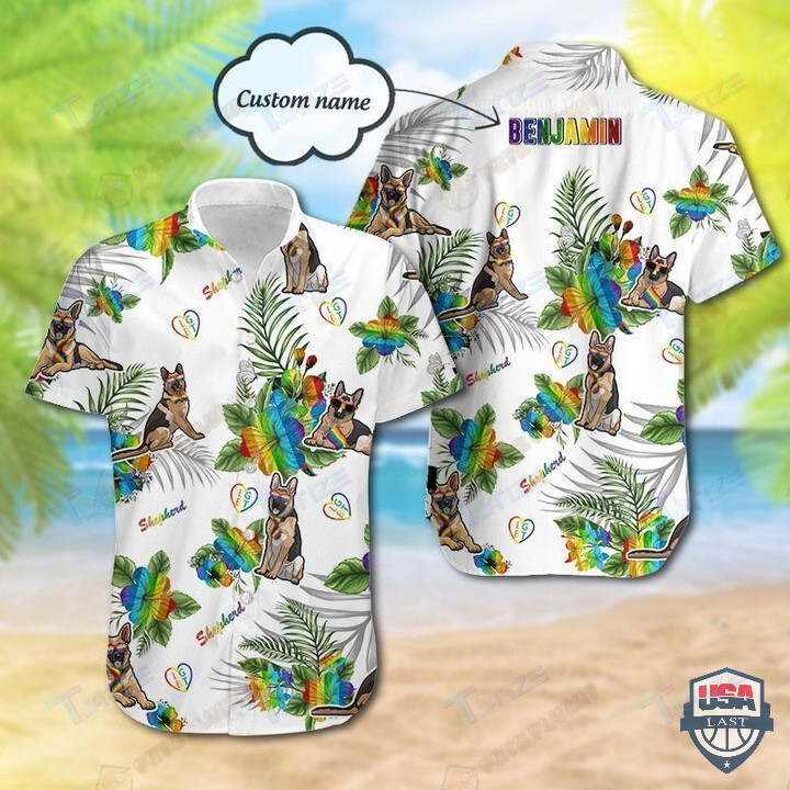 Personalized Lgbt German Shepherd All Over Printed Hawaii Shirt Size S Ha69345