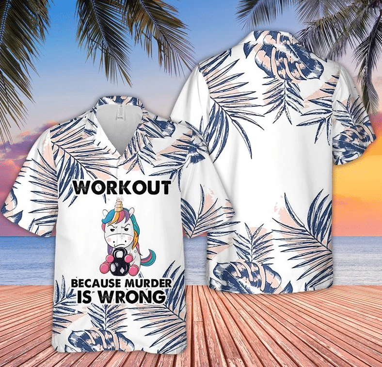 Unicorn Workout Hawaii Shirt Unisex Adult Ha47527