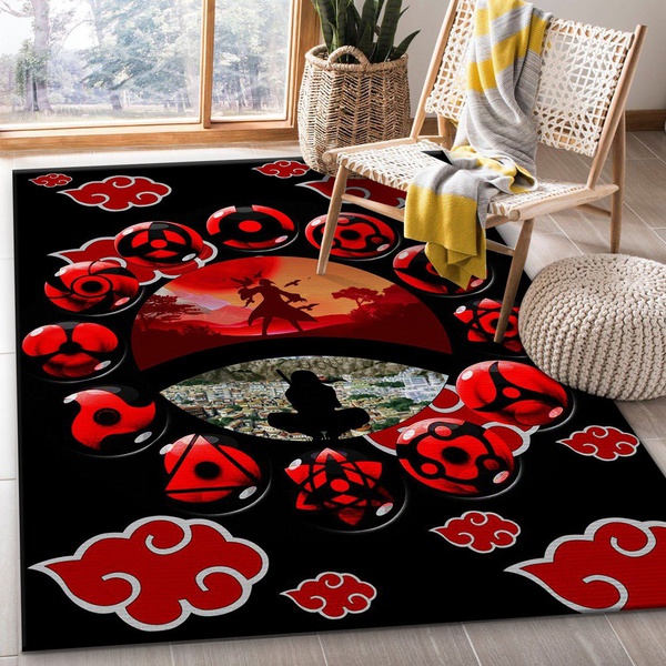 Uchiha Itachi Akatsuki Anime Rug Bedroom Rug Home Decor Floor Decor