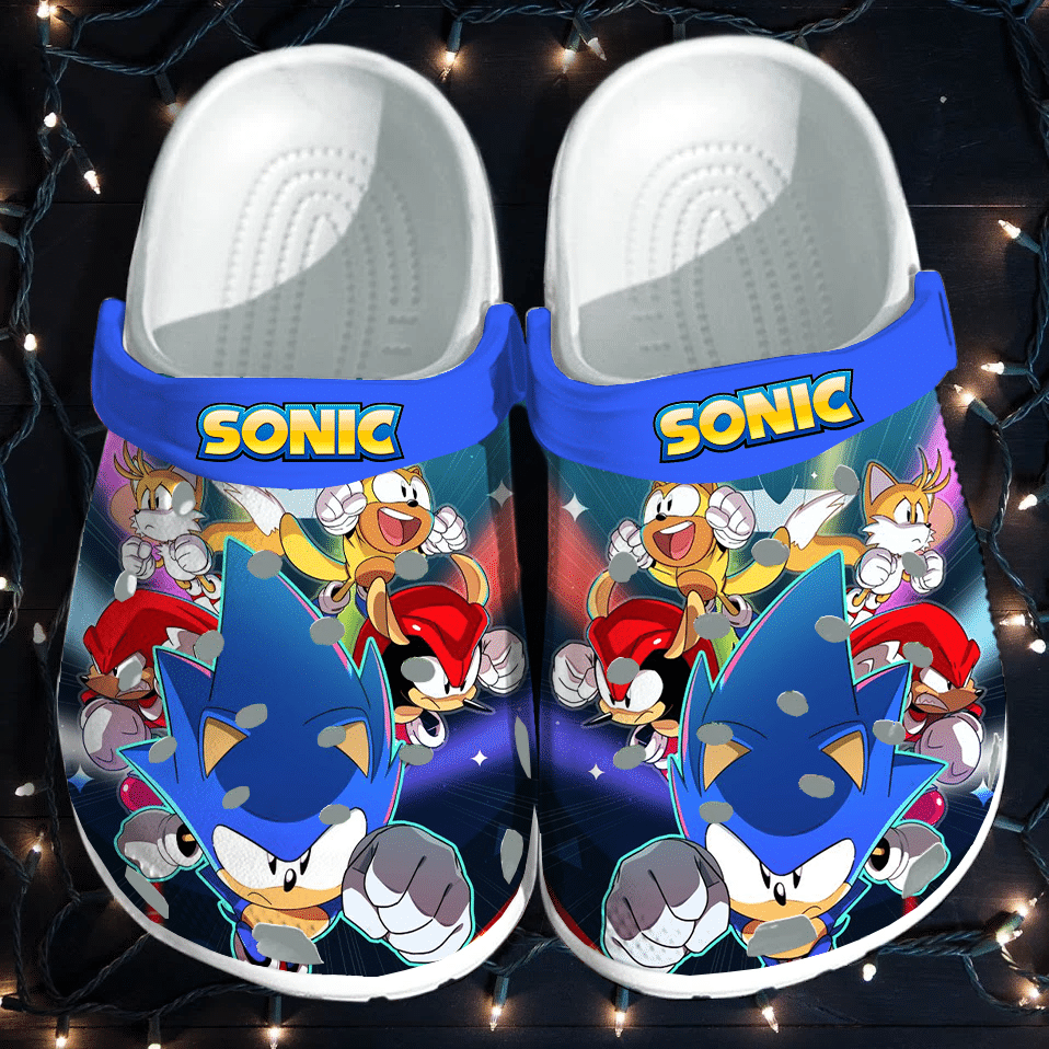 Sonic Gift For Fan Classic Water Rubber Clogs Clogband Clogs, Comfy Footwear