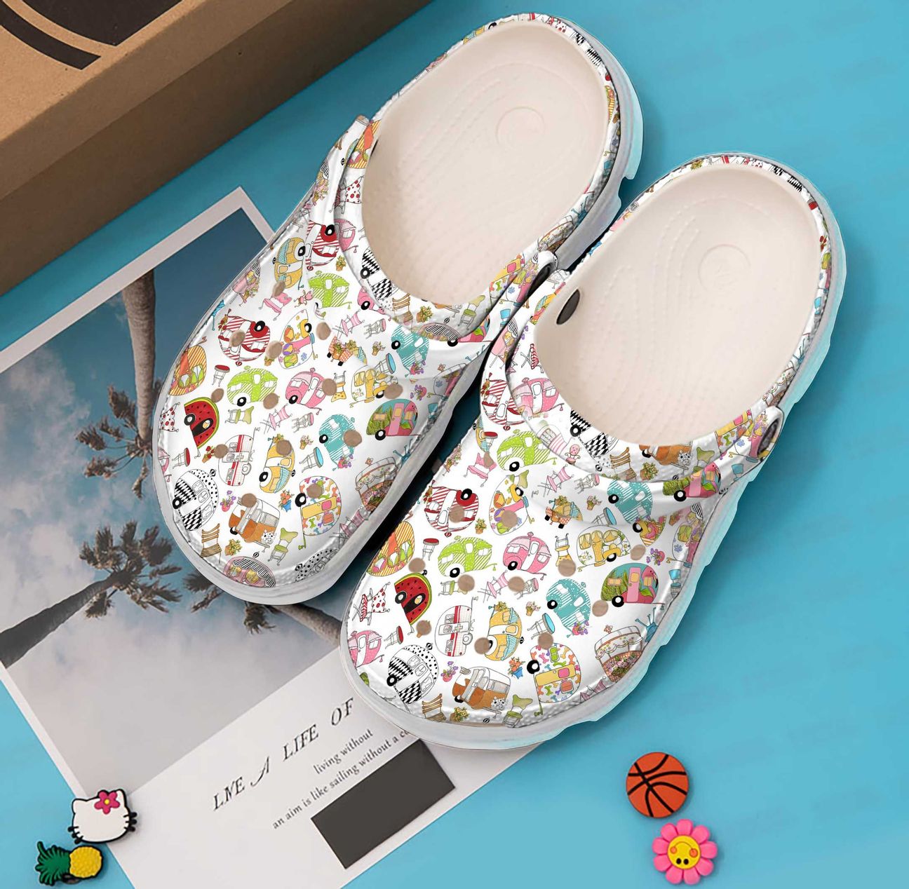 Camping Personalized Clog, Custom Name, Text, Color, Number Fashion Style For Women, Men, Kid, Print 3D Camper Fabric