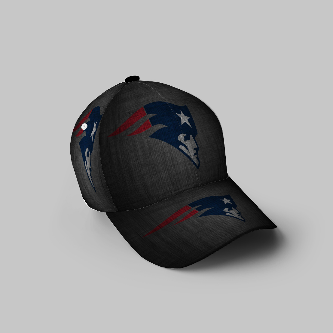 New England Patriots Gray 3D Printing Baseball Cap Classic Hat