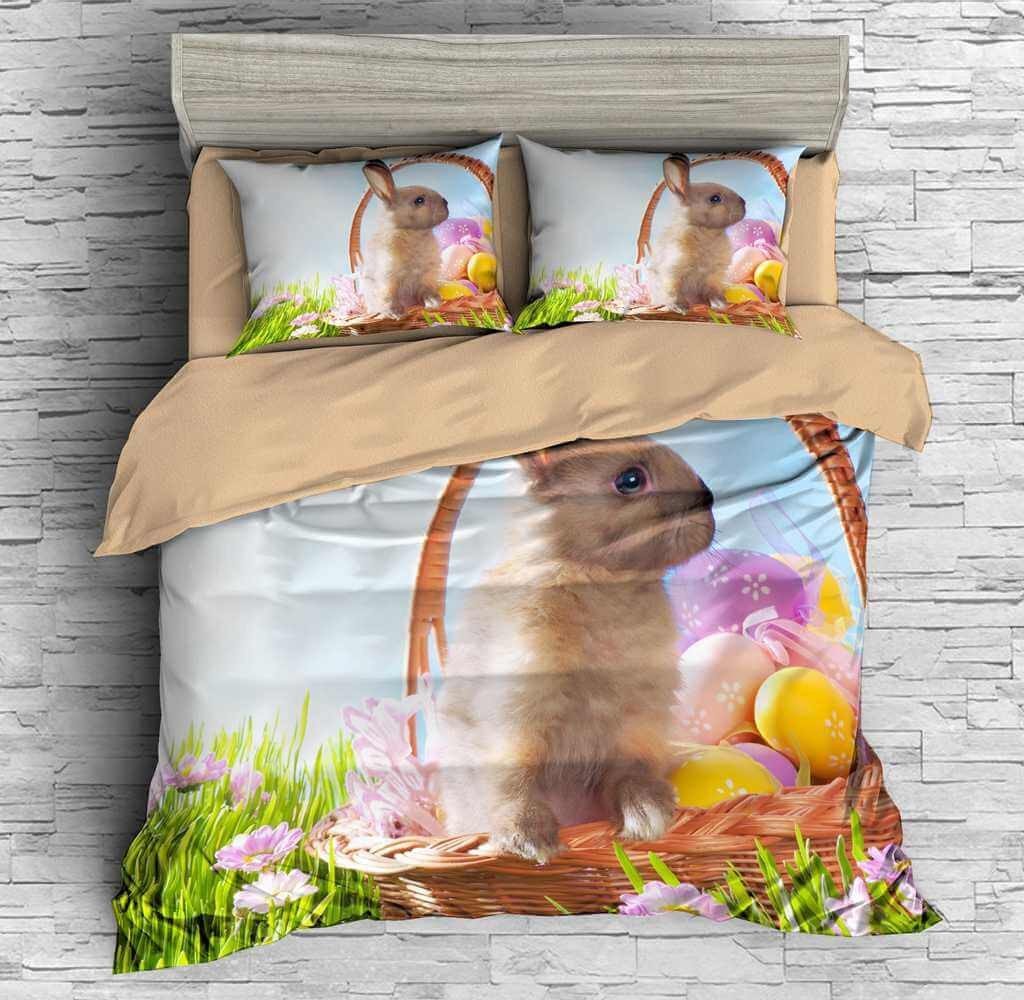 3D CUSTOMIZE EASTER BUNNY BEDDING SET DUVET COVER SET BEDROOM SET BEDLINEN 1