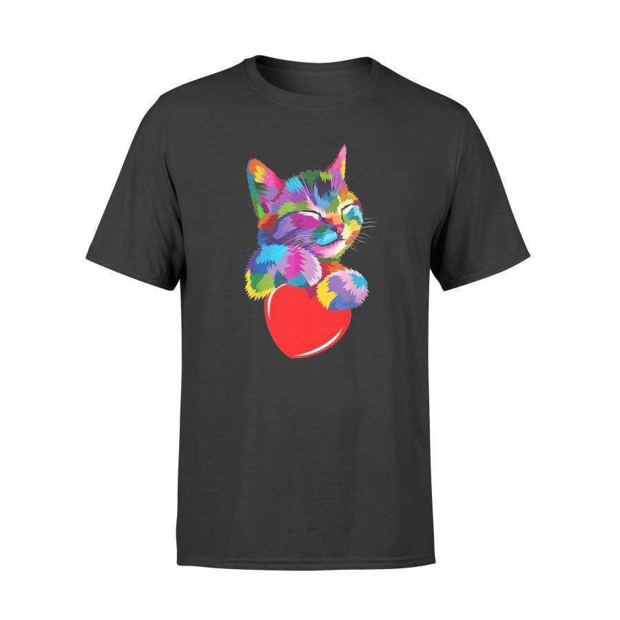 Cat Shirt for kitten lovers Colorful Cute Kitty – Standard T-shirt