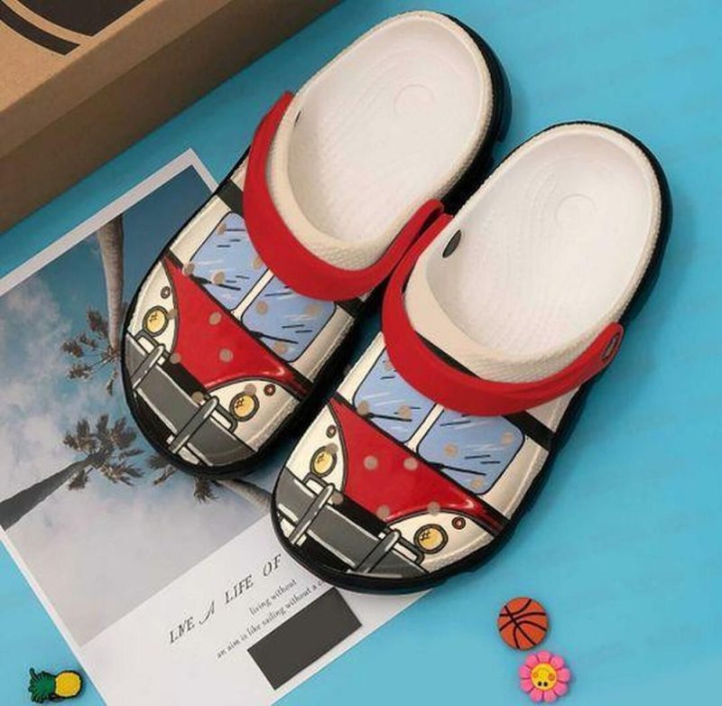 Camper Van Bus Personalized 6 Gift For Lover Rubber clog Shoes Comfy Footwear