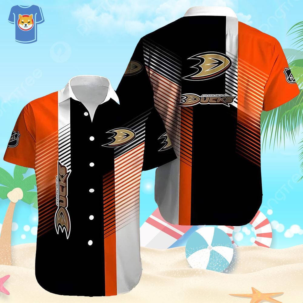 Nhl Anaheim Ducks Hawaiian Shirt Gift For Hockey Fans