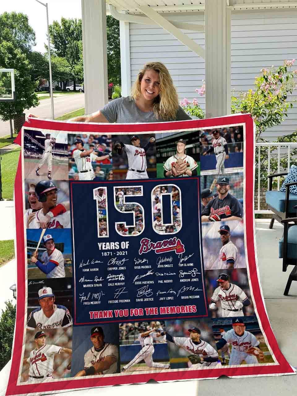 Atlanta Braves 150 Years Quilt Blanket Ha2310 Fan Made