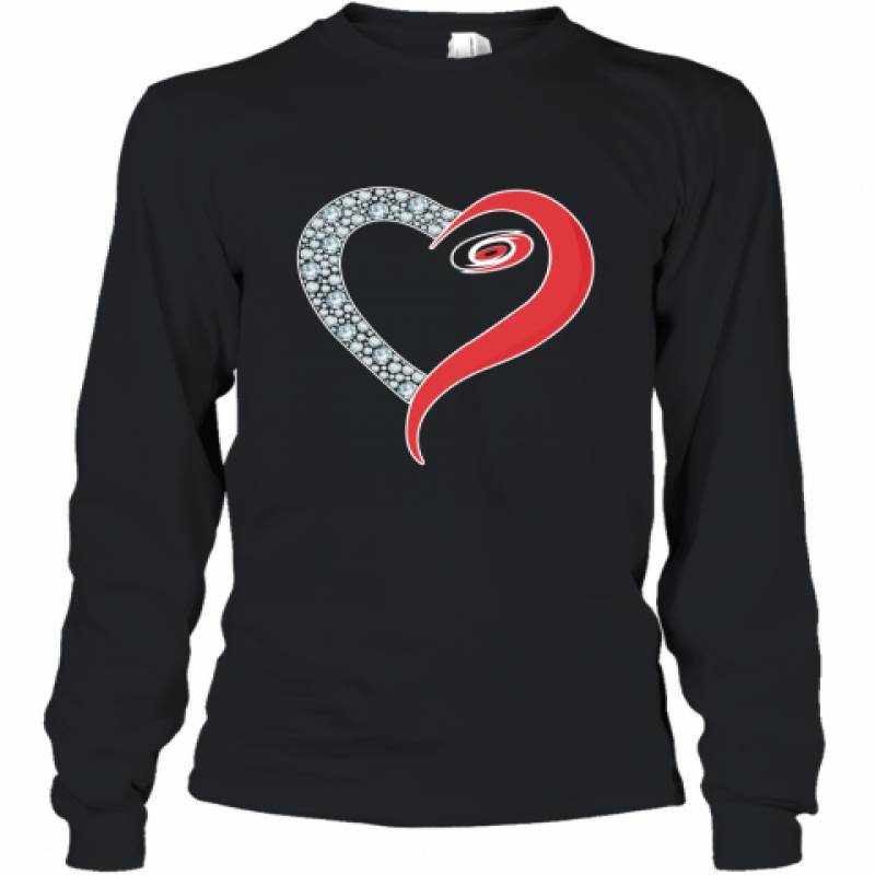 Diamond Carolina Hurricanes Heart shirt Long Sleeve T-Shirt