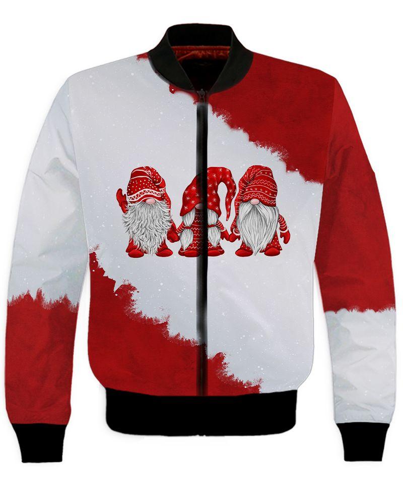 Three Elf Cute Gift In Christmas Holiday Shirt 3D Bomber