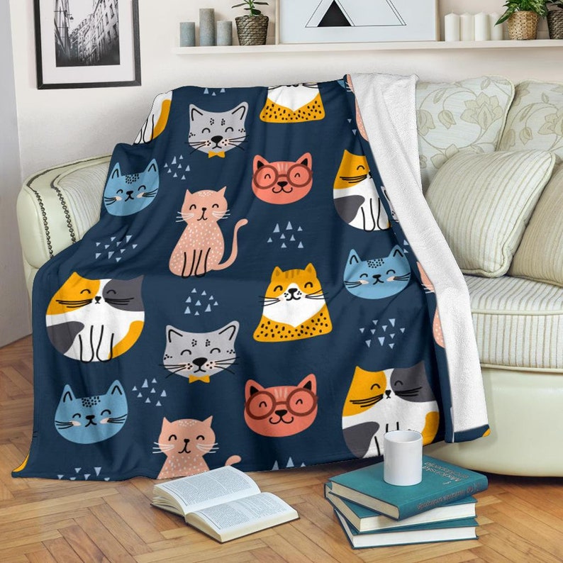 Cats Blanket, Kittens Throw Blanket, Cats Fleece Blanket, Kittens Cozy Blanket, Cats Adult Blanket, Kittens Kid Blanket, Fleece Blanket, Sherpa Blanket