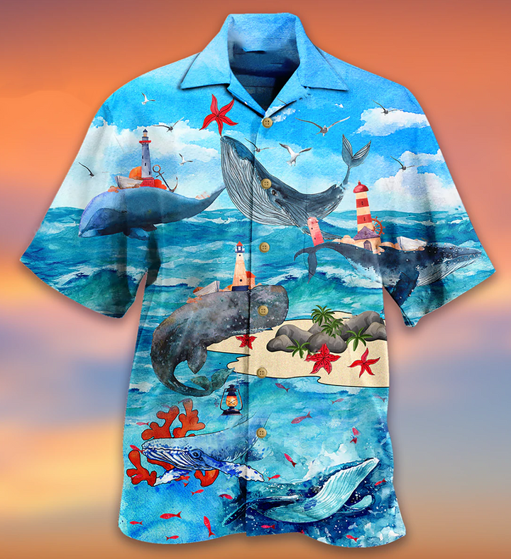 Whale Love Ocean Sky Edition Hawaii Shirt Ha97863