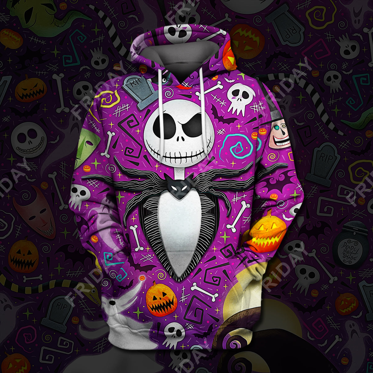 Tbnc T-Shirt Pumpkin King With Halloween Items T-Shirt Amazing Dn Tbnc Hoodie Sweatshirt Jack Skellington Hoodie Shirt