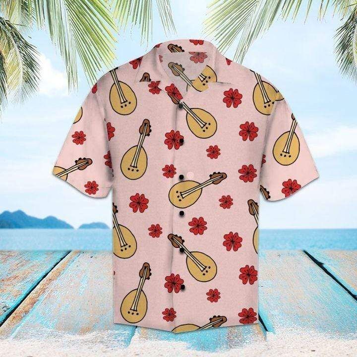 Cover Your Body With Amazing Simple Ukulele Floral Hawaii Aloha Shirts Ha103334