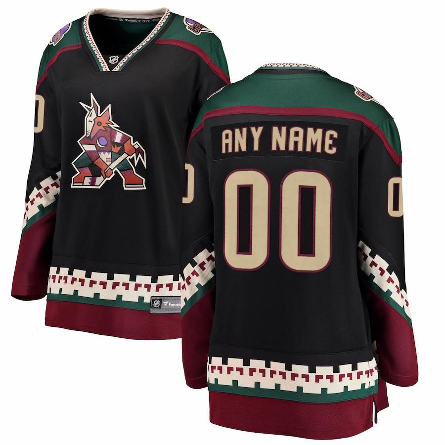 Arizona Coyotes Fanatics Branded Women’s Alternate Breakaway Custom Jersey – Black