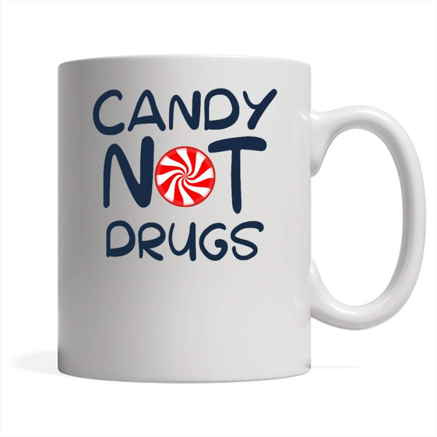 Candy Not Drugs – Full-Wrap Coffee White Mug