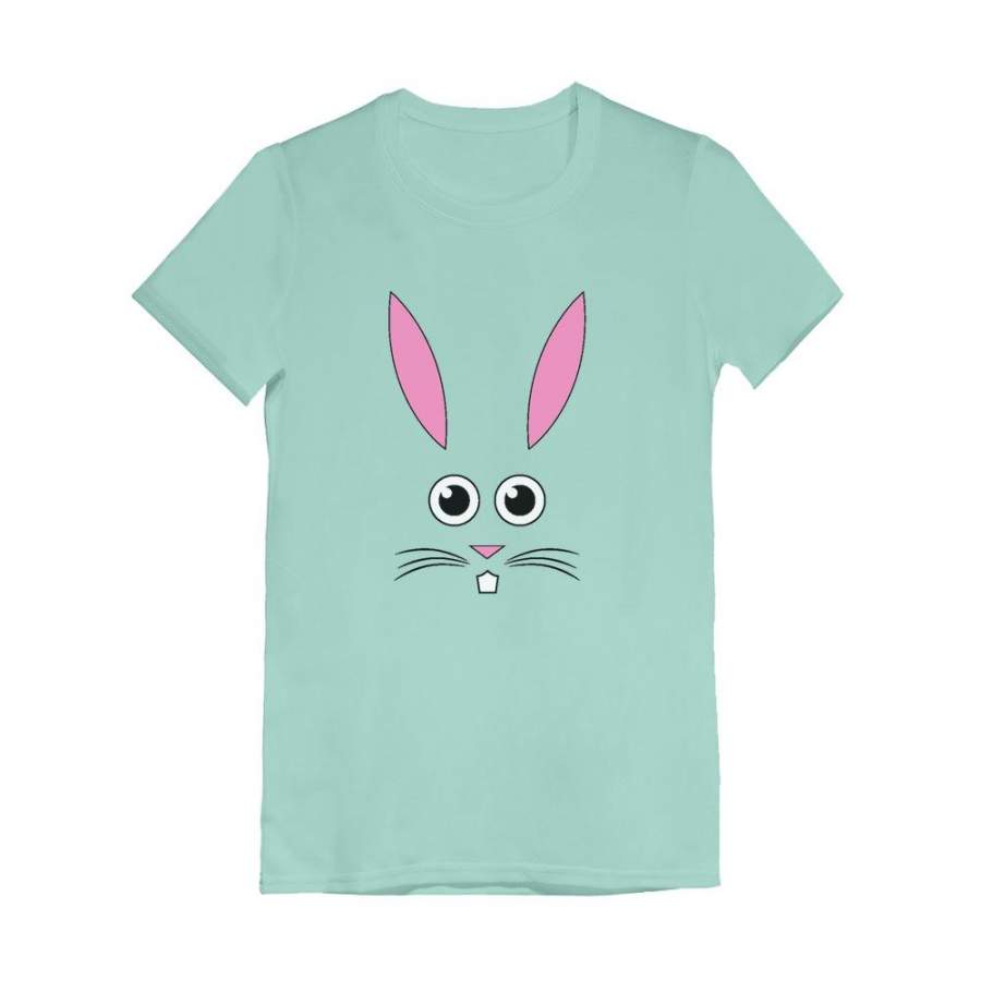 Children’s Cute Easter Bunny Face Infant Girls’ Fitted T-Shirt