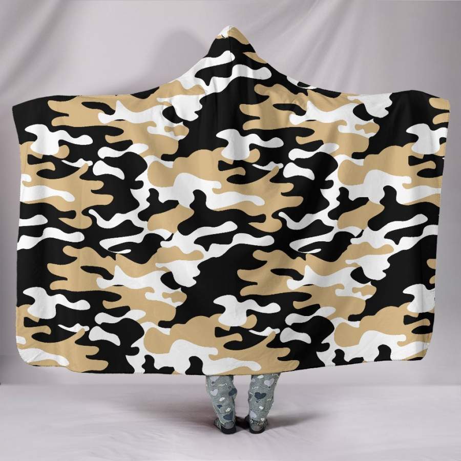 New Orleans Saints Inspired Hoodie Blanket Camo Snuggie Wrap Blanket Throw Gift Pro Football