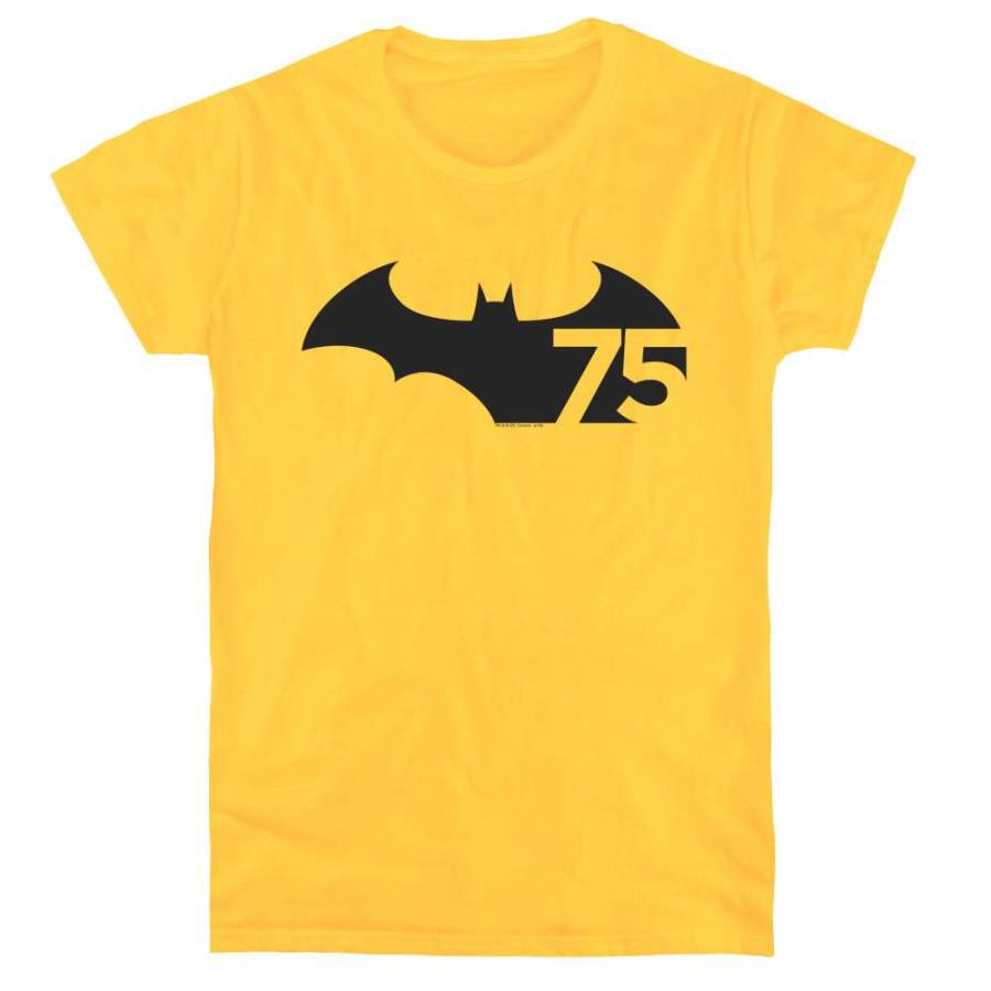 Batman 75 Logo Women’s 18/1 Cotton Short-Sleeve T-Shirt