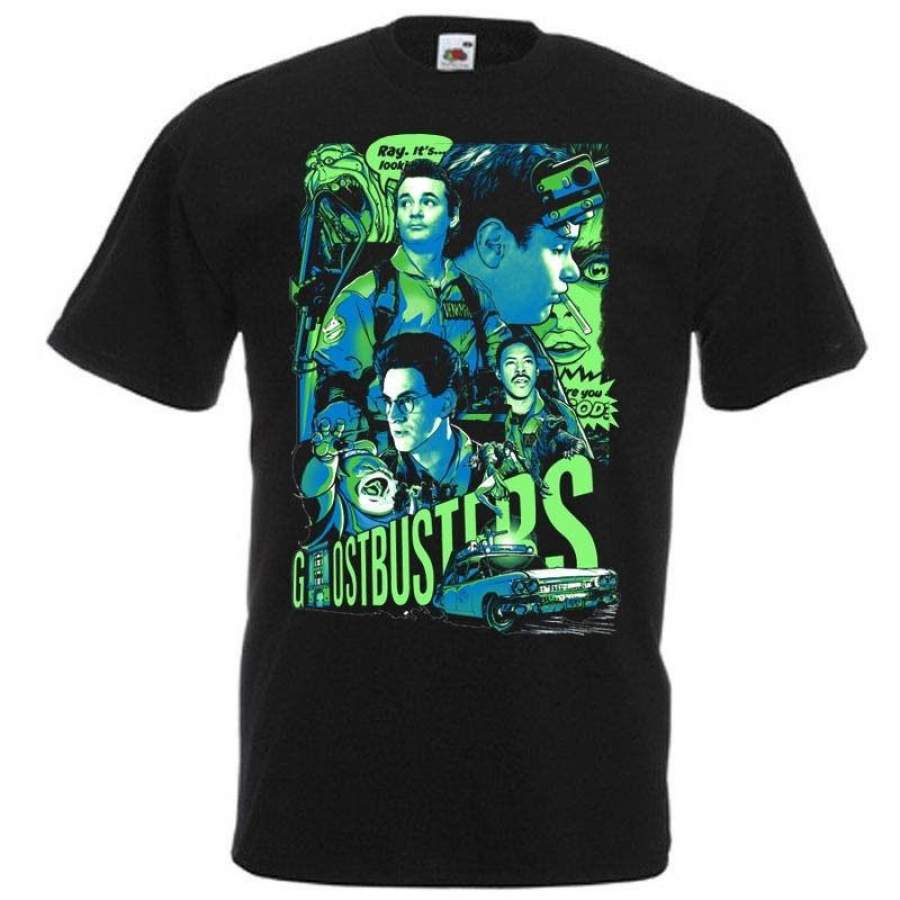 Ghostbusters Movie Poster Male T Shirt Black