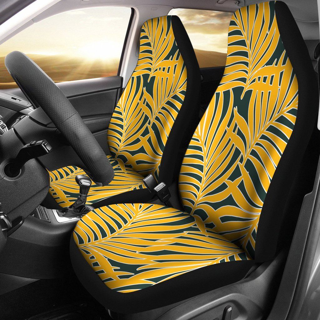 Green Bay Packers Fans Car Seat Covers Tropical Green Bay Football