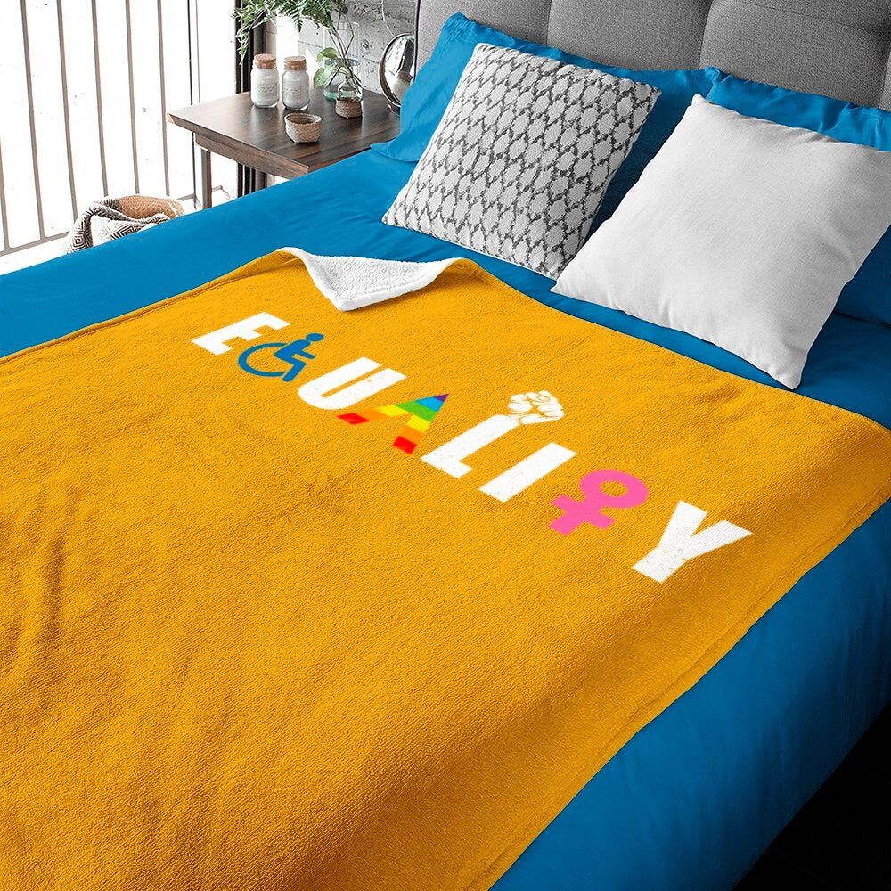 Equality Lgbtq Gay Pride Blanket Proud Ally Rainbow Blanket, Gift For Equality Pride Gift