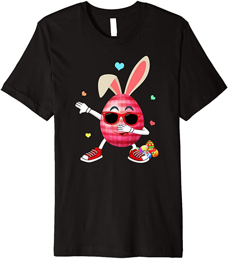 Dabbing Rabbit Easter Day Eggs Dab Boys Girls Kid Tee bunny Premium T-Shirt