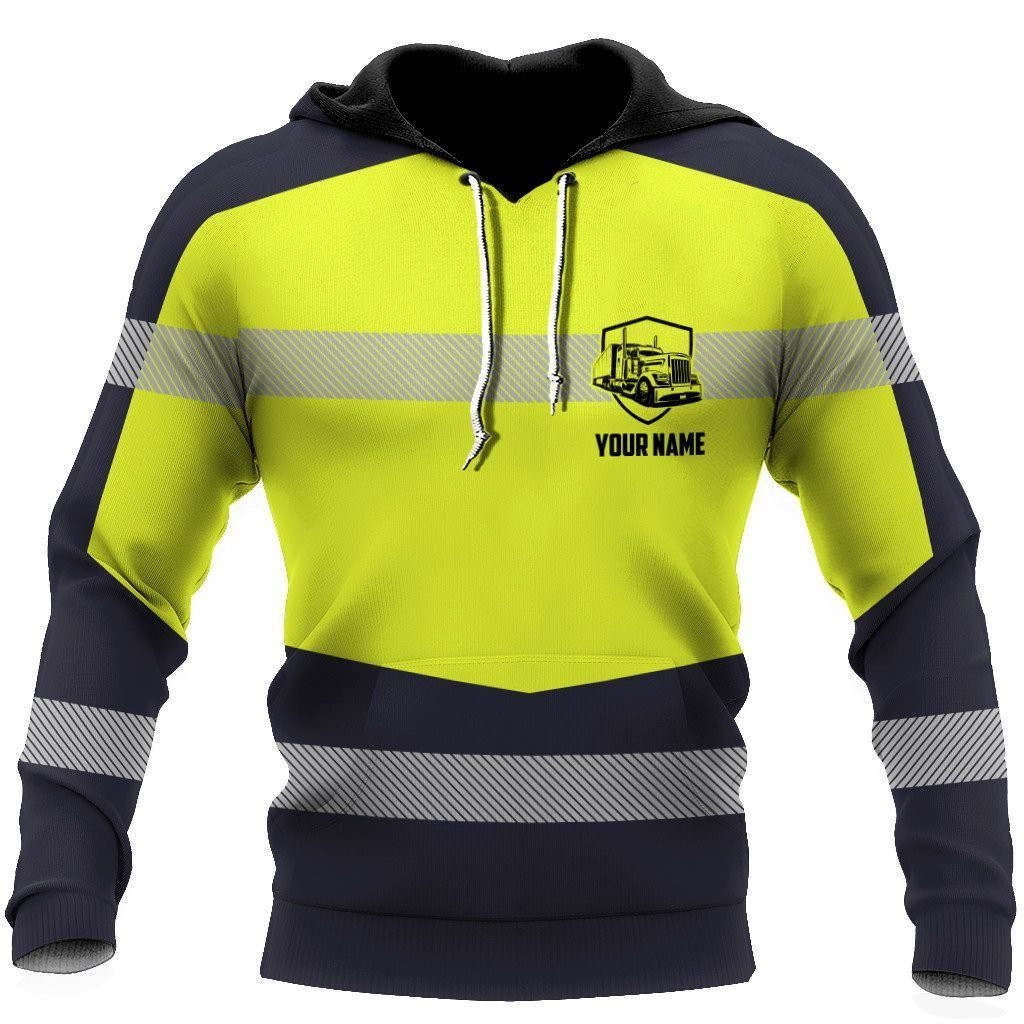 Trucker Uniform Yellow Color 3D All Over Printed Hoodie For Men And Women